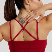 Power Seamless Adjustable Sports Bra | Chilli Red