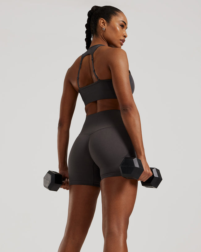 Motion Seamless Racer Back Bra | Graphite