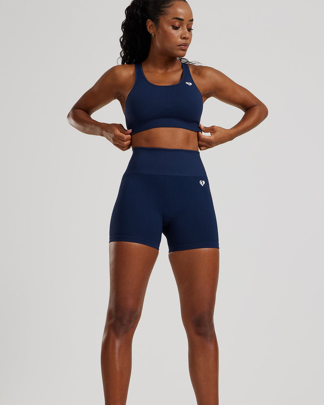 Power Seamless Adjustable Sports Bra | Sapphire Blue