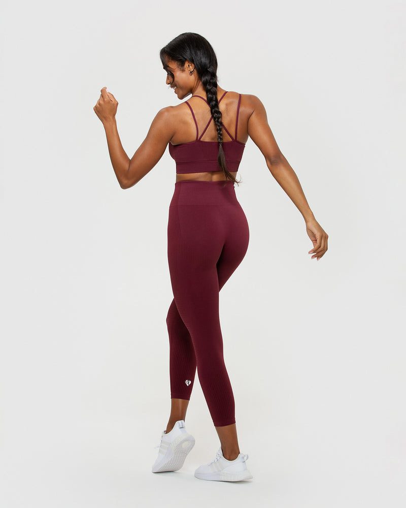 Power Seamless 7/8 Leggings | Dark Cherry