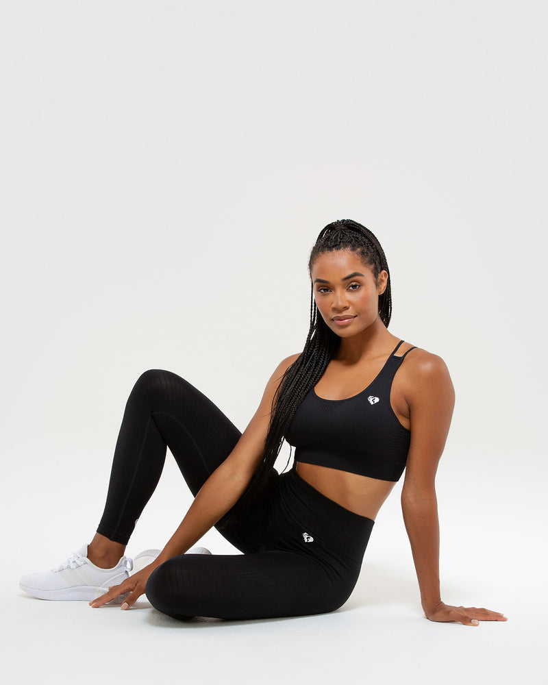 Power Seamless Sports Bra | Black