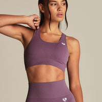 Power Seamless Adjustable Sports Bra | Dusk Plum