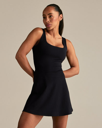 shorts with dress Essential Dress With Built-In Shorts - Black