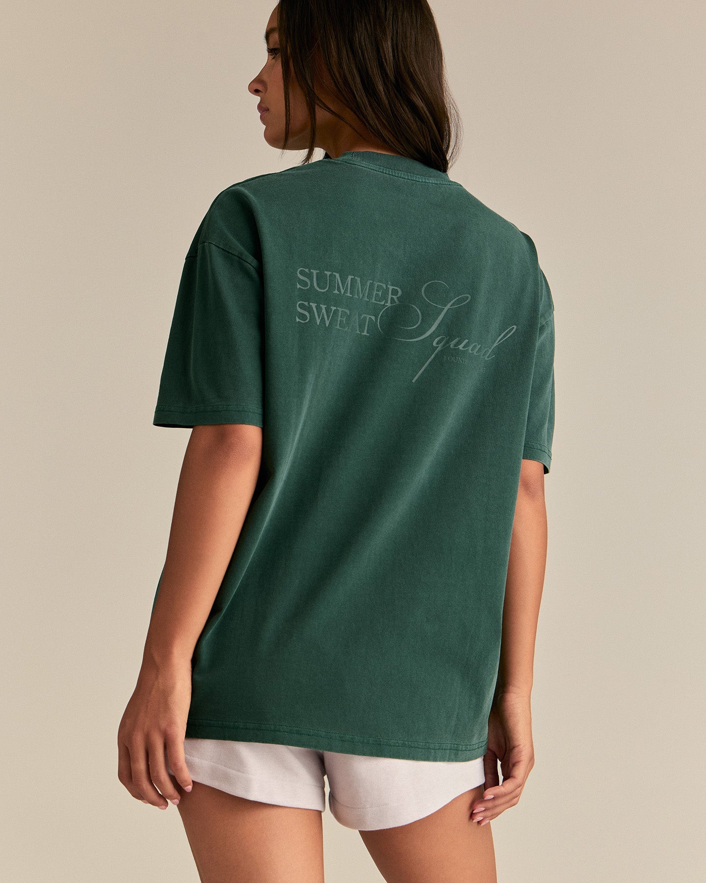 Comfort Summer Sweat Squad Graphic T-Shirt | Vintage Emerald