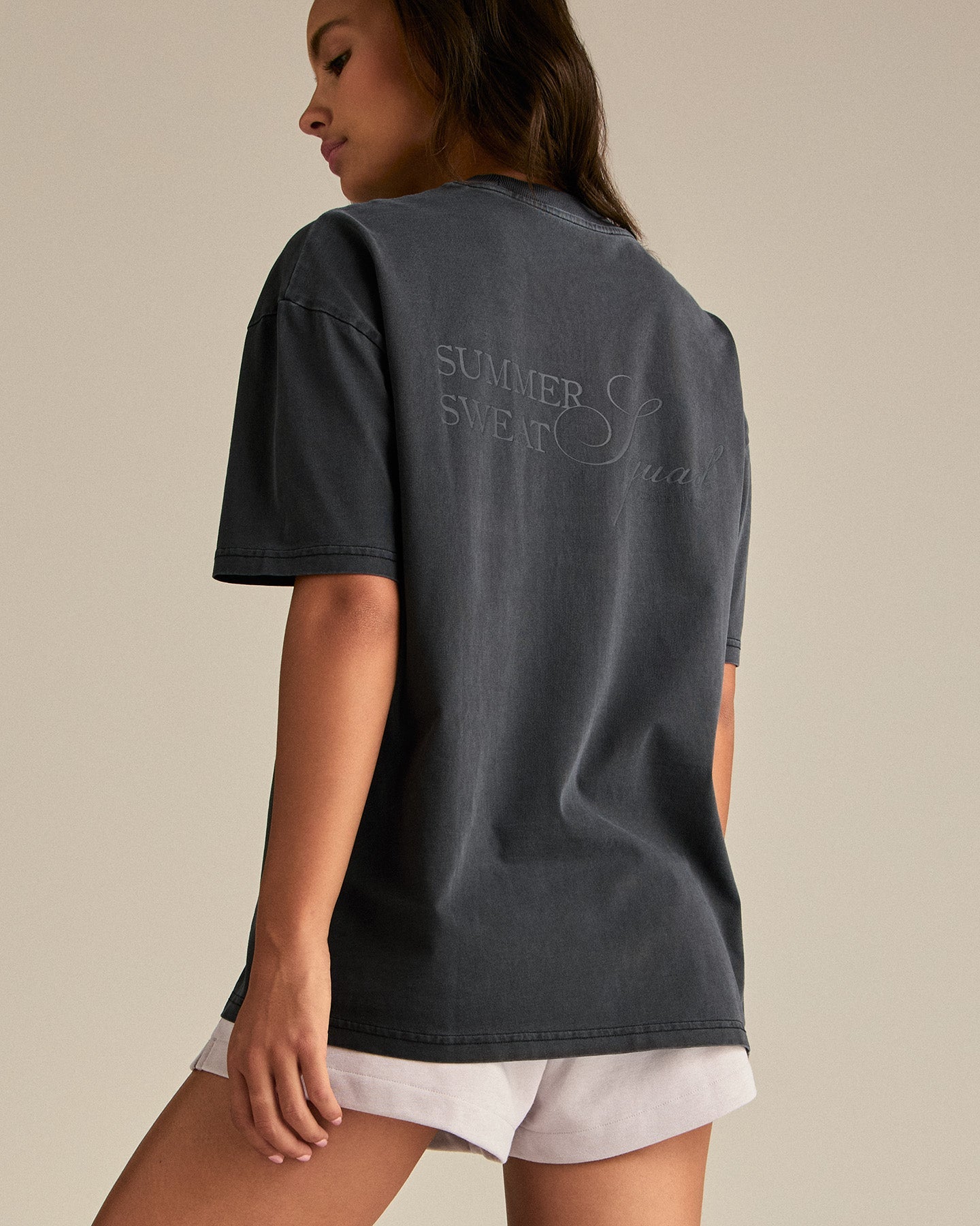 Comfort Summer Sweat Squad Graphic T-Shirt | Vintage Black