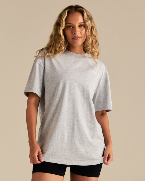 Comfort Oversized "10" Graphic T-Shirt | Grey Marl