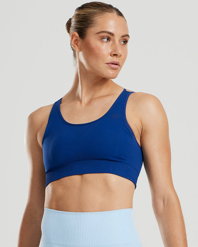 Power Seamless Sports Bra | Ink Blue