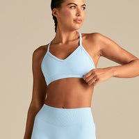 Emphasize V-Neck Bra | Blue Haze