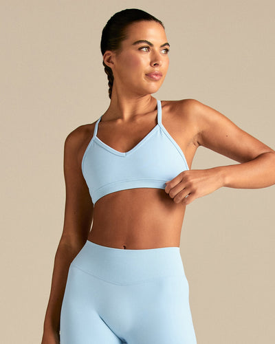 Emphasize V-Neck Bra | Blue Haze