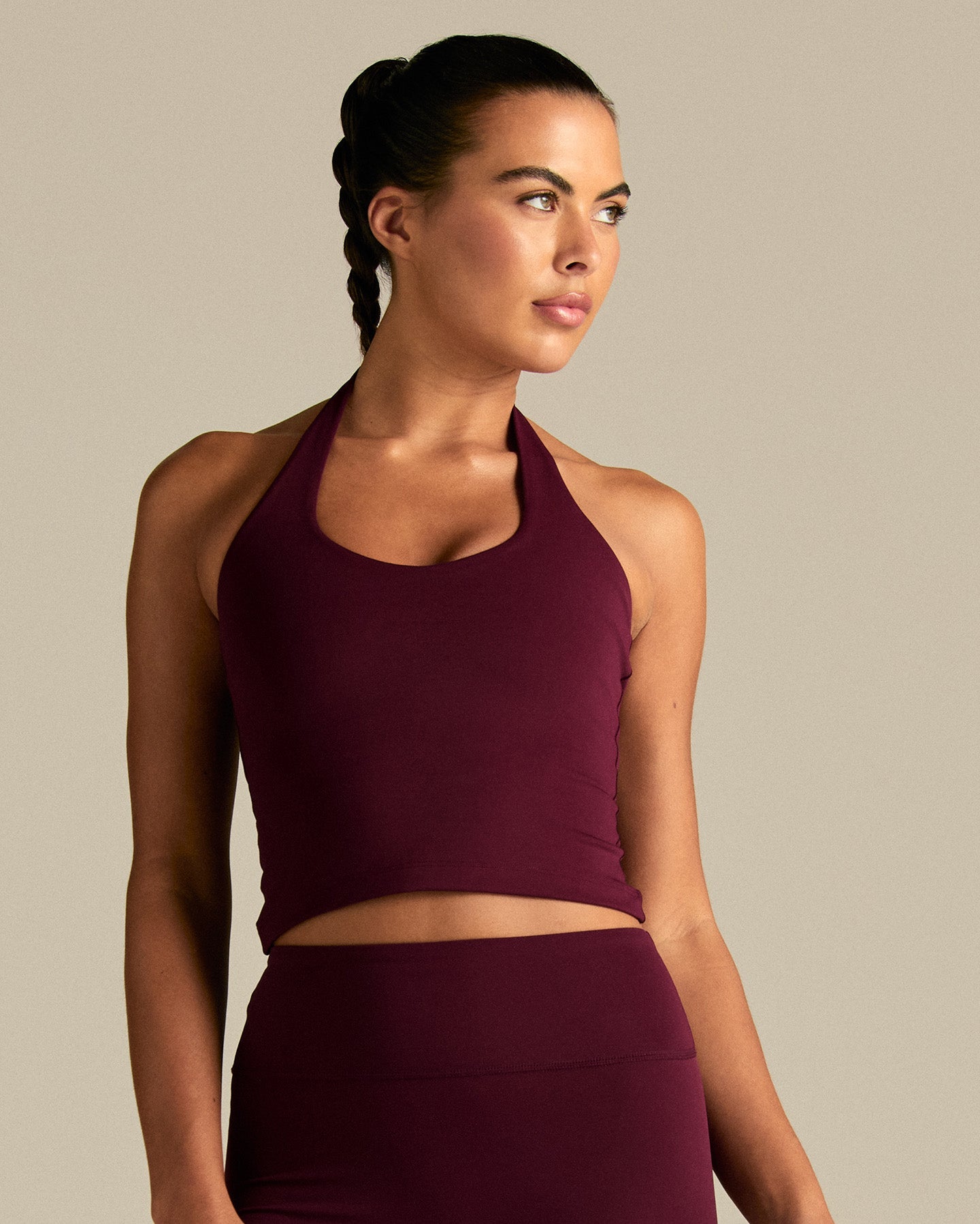 Essential Halter Tank | Merlot