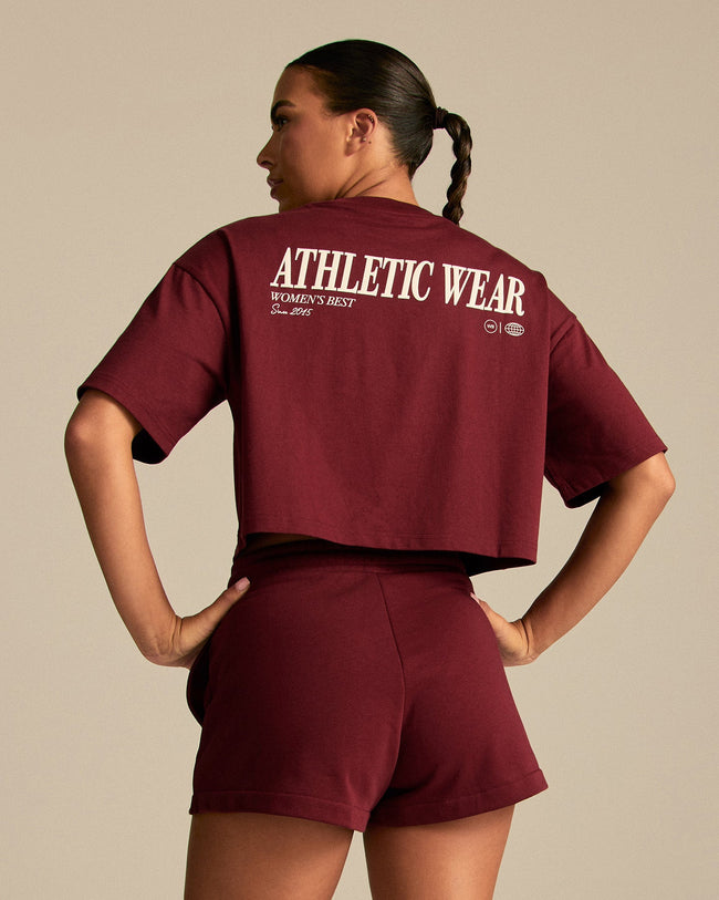Comfort Athletic Club Cropped T-Shirt | Oxford Red