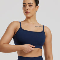 Motion Seamless Straight Neck Bra | Sapphire Blue