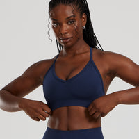 Define 2.0 Seamless Halter Neck Bra | Sapphire Blue