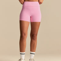 Essential High Waist Shorts | Candy Pink (1/6)