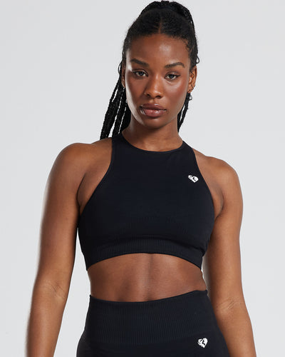 High neck crop sports bra online