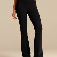 Essential High Waist Flared Leggings | Black
