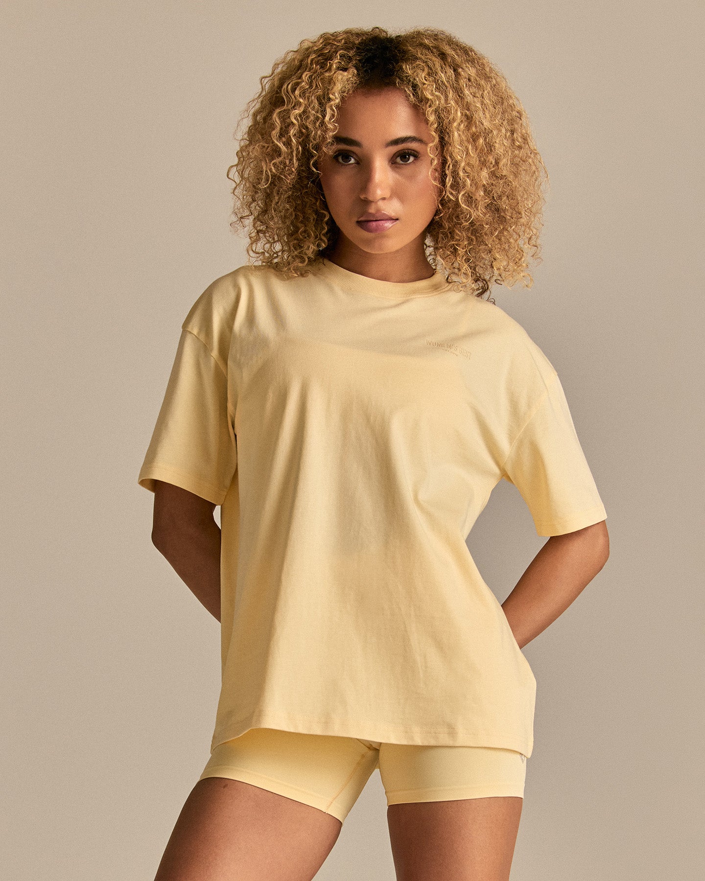 Comfort WB Logo Oversized Short Sleeve T-Shirt | Buttercup