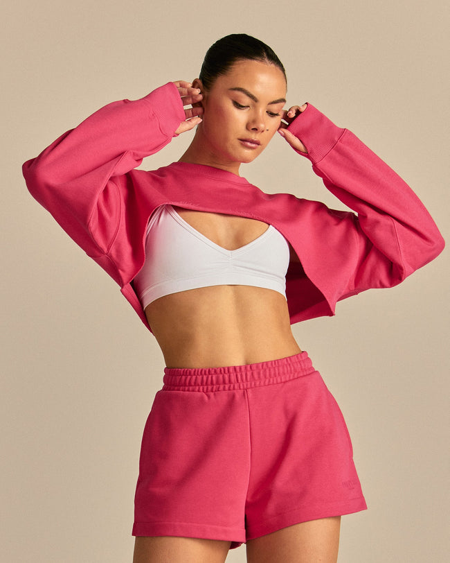 Comfort Pump Cover Ultra Cropped Sweat | Watermelon
