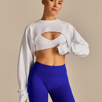 Comfort Pump Cover Ultra Cropped Sweat | White