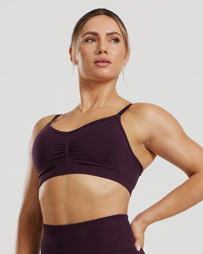 Define 2.0 Seamless Scrunch Bralette | Midnight Plum