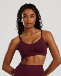 Define 2.0 Seamless Scrunch Bralette | Dark Cherry