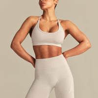 Define 2.0 Seamless Cross Back Bra | Stone