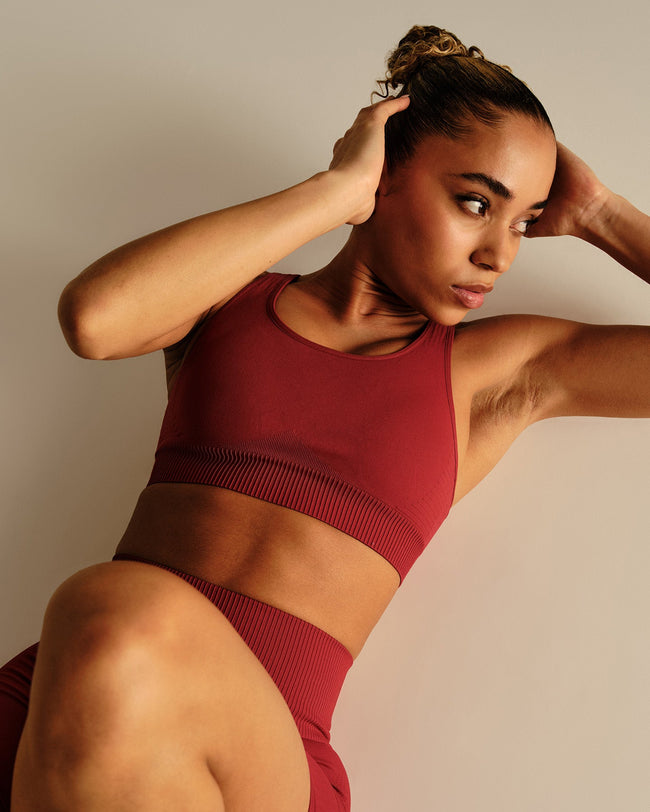 Power Adjustable Sports Bra | True Red