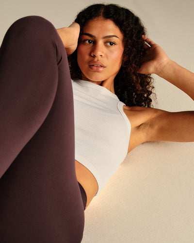 Comfort Ribbed Cropped Tank | White (2/6)