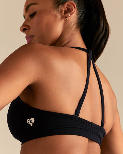 Define 2.0 Seamless Scrunch V-Neck Bra | Black