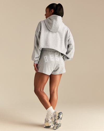 Comfort Lightweight Draw Hem Hoodie | Grey Marl