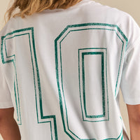 Comfort Oversized "10" Graphic T-Shirt | White