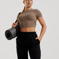 Comfort Ribbed Cropped T-Shirt | Caribou