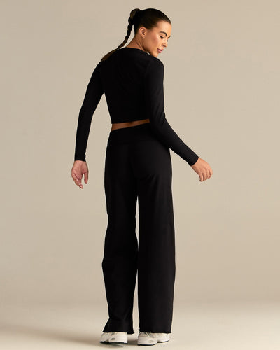 Cotton Contour Long Sleeve T-Shirt | Black