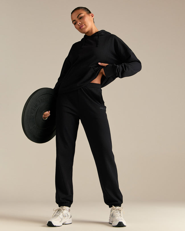 Comfort Cuffed Hem Joggers | Black