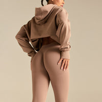 Comfort Oversized Hook Up Hoodie | Mauve Taupe