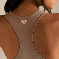 Essential Crop Tank Top | Mauve Taupe