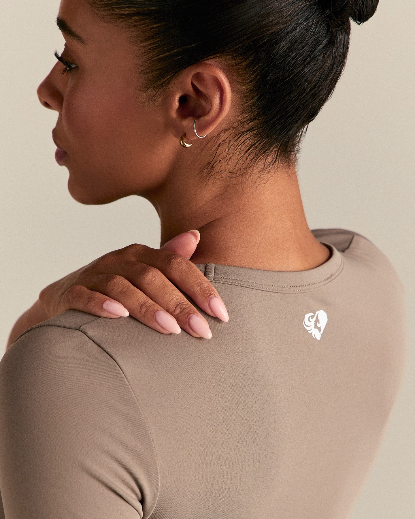 Essential Cropped Short Sleeve Tee | Taupe Grey