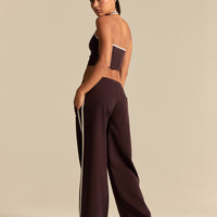 Comfort Lightweight Contrast Joggers | Cafe Noir