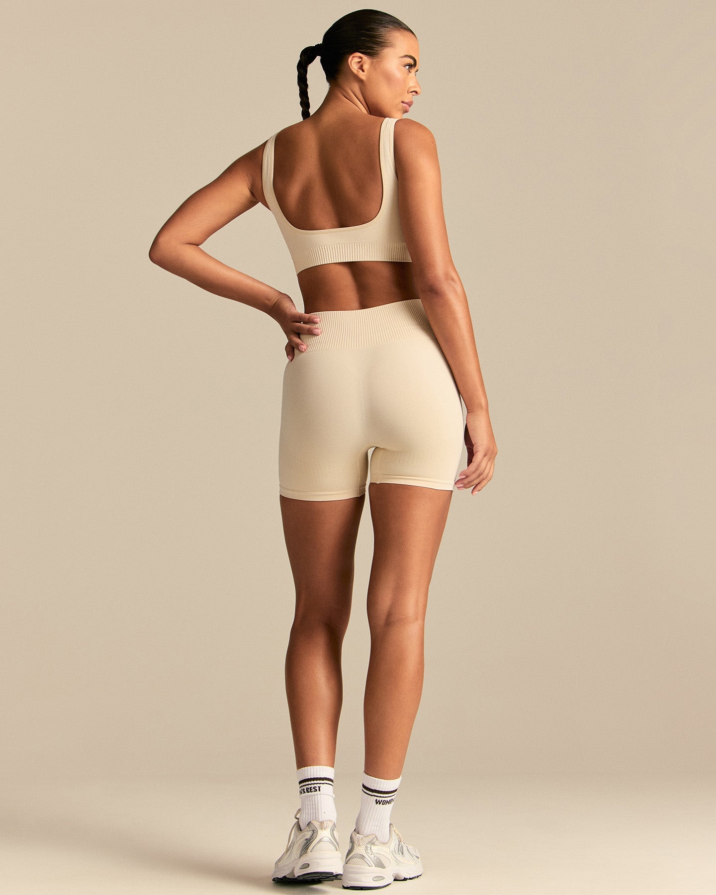 Power Scoop Back Bra | Off White