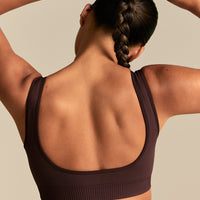 Power Scoop Back Bra | Cafe Noir