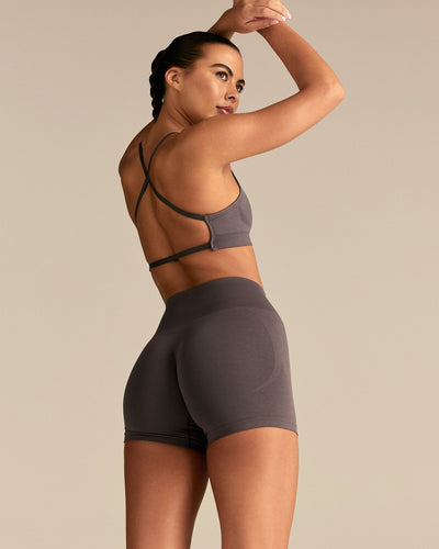 Define 2.0 Seamless Scrunch 4" Shorts | Slate Grey