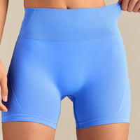 Define 2.0 Seamless Scrunch 4" Shorts | Chambray Blue