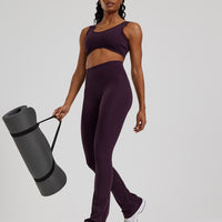 Essential Mini Flared Leggings | Midnight Plum