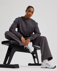 Comfort Cropped Crew Neck | Graphite