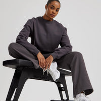 Comfort Cropped Crew Neck | Graphite