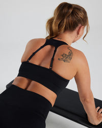 Motion Seamless Racer Back Bra | Black