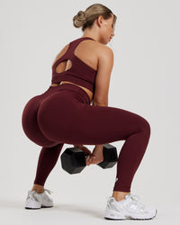 Power Seamless Scrunch Leggings | Dark Cherry