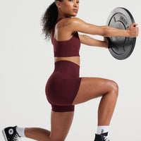 Power Seamless Shorts | Dark Cherry