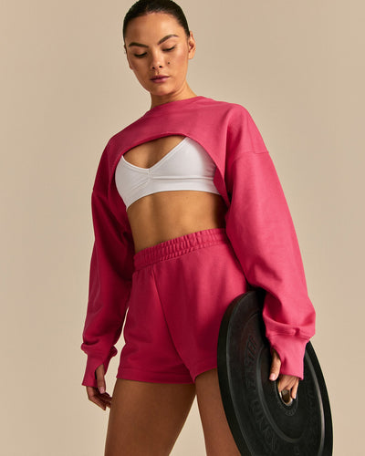 Comfort Pump Cover Ultra Cropped Sweat | Watermelon