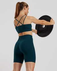 Power Seamless Sports Bra | Dark Moss